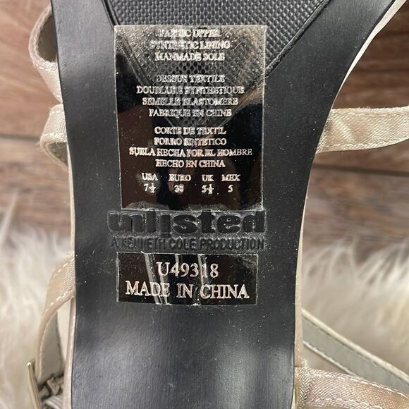 UNLISTED by KENNETH COLE Jessica U49486 Ankle Strap Womens Sandal Heels, SZ 7.5 - Picture 9 of 9